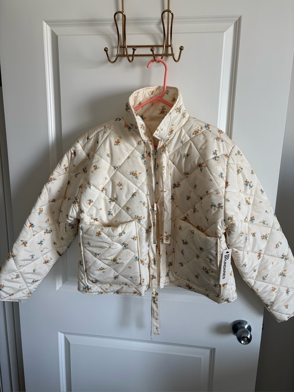 No Boundaries Floral Puffer Coat